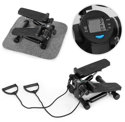 Produktbild von Stepper mit Expandern für Fitnessübungen, mit Display und Schrittzähler von ModernHome