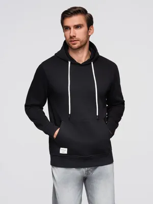 Productafbeelding van Ombre Clothing, herenhoodie, model Carive, kleur zwart, maat S