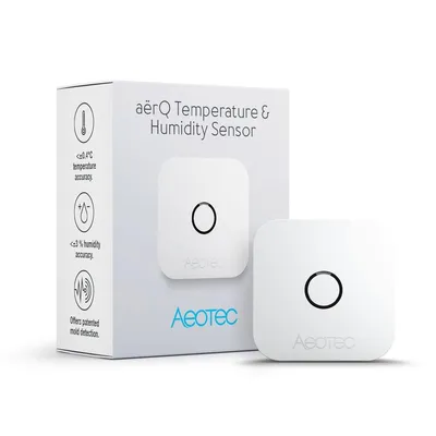 Produktbild von Aeotec AEOEZWA039, Drinnen, Temperatur- & Feuchtigkeitssensor, Freistehend, -10 - 65 °C, 0 - 80%, 1 °C