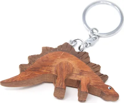 Immagine prodotto di Ciondolo portachiavi in legno - Stegosauro