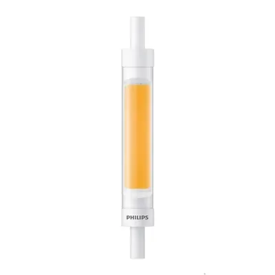 A single Philips LED light bulb on a white background.