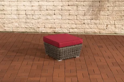 Produktbild von Hocker Lounge Set Deluxe – Für draußen – Hocker – Hocker – Garten – Rot – 59 x 59 x 30 cm