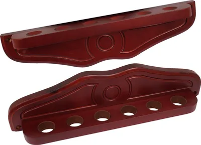 Produktbild von Buffalo Queue Wandhalter für 6 Queues Deluxe Mahagoni-Look