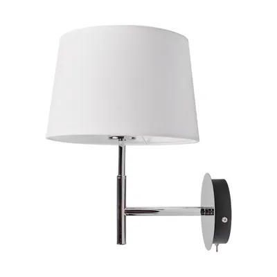 Produktbild von Wandlampe Dorothea mit weißem Stoffschirm