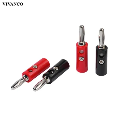Produktbild von ViVanco™46/50 01, Banana, Schwarz, Rot, Männlich, Gerade, 6 mm², 4 Stück(e)