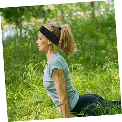 Produktbild von 9 Stück elastische Yoga-Haarbänder und Schweißbänder für Frauen zum Laufen und für Fitness mit Feuchtigkeitsaufnahme und bequemem Design