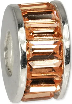 Produktbild von CarloBiagi Charm Bead Rad Zirkonia 925 Echt Silber Schmuck Element D2BBSC02