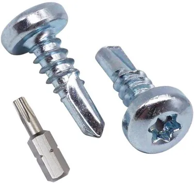Produktbild von Selbstschraubbare Metallanker - Selbstschraubbare Schrauben - Metallbefestigung mit Schlüsselschrauber - 300 Stück 48 x 16 mm - Schutzschrauben.