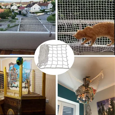 Produktbild von Katzennetz Balkon - Katzenschutznetz - Balkon Netz - Balkonnetz - Katzengitter - Katzennetz für Balkon