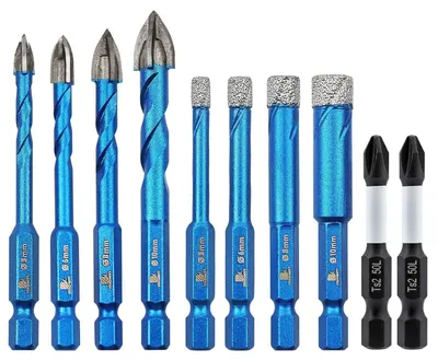 Obrázok produktu pre Sada diamantových vrtákov a vrtákov do kameňa, 5-10 mm, s magnetickými vrtákmi