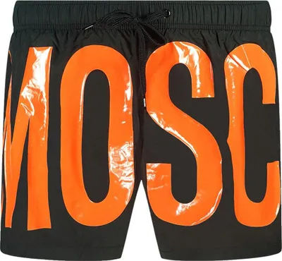Produktbild von Moschino - Badeshorts für Herren SY419 (XL) (Orange/Schwarz)
