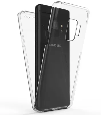 Produktbild von NALIA 360 Grad Handy Hülle für Samsung Galaxy S9, Full Cover Case Bumper Etui Transparent