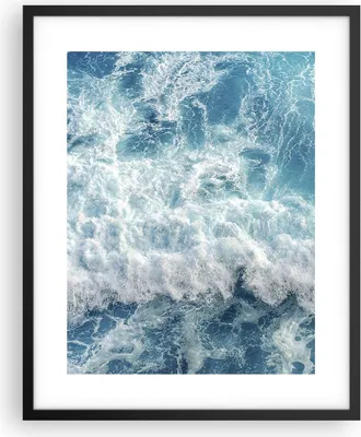 Produktbild von Gerahmtes Poster - Schwarzer Rahmen - Meer Welle Ozean - 40x50 cm - Wand Bild - Wanddeko - Wandbilder - Kunstposter - Wandposter - Bilderrahmen - Bilder - Kunstdruck - Wandbild - P2BPA40x50-4067