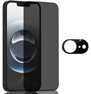 Obrázok produktu pre 1-balenie iPhone 16E Ochranné sklo na displej Privacy & 1-balenie ochrana objektívu - Tvrdené sklo 9H - Super kvalita 3D