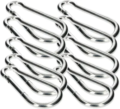 Productafbeelding van KOTARBAU® Set van 10 brandweerkarabijnhaken voor touwen, 200 x 15 mm, brandweerkarabijnhaak, robuust voor kettingen
