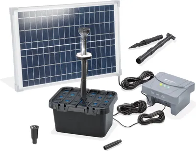 Produktbild von esotec Solar Teichfilterset Profi 25/700 LED LIFEPO4 Akku Solarmodul 100953