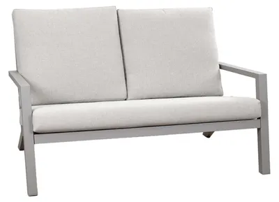 Produktbild von Loungesofa Bezano | 2-Sitzer | Taupe/Champagner | Aluminium