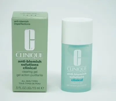 Zdjęcie produktu dla Clinique Anti-Blemish Solutions Clinical Clearing Gel, Kobiety, Skóra problemowa, Żelowy, Przeciw niedoskonałościom, Oczyszczenie, Łuszczenie się, 15 ml, Butelka
