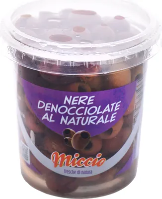 Produktbild von Entsteinte schwarze Oliven Olive Nere Denocciolate 200g - Miccio