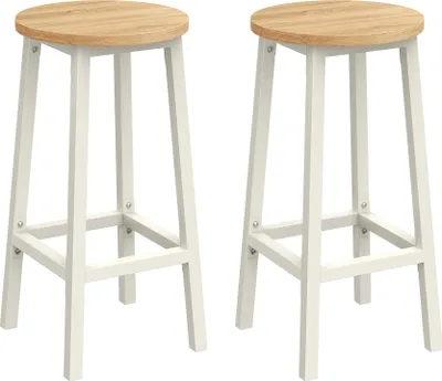 Produktbild von VASAGLE Barhocker Barstühle (Set, 2 St., 2er), bis 100kg belastbar, 32x32x65cm, CBL32