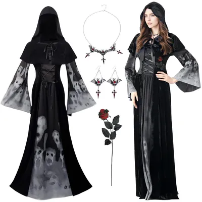 Immagine prodotto di Costume di Halloween per donna, costume da strega