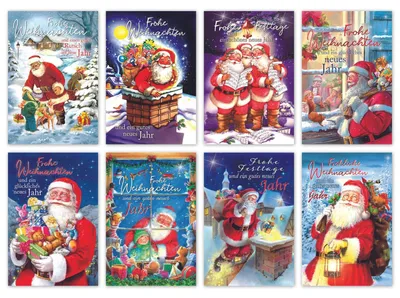 Produktbild von Weihnachtskarte - 100 Stück - 8 Motive