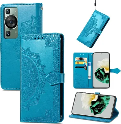 Produktbild von König Design Hülle kompatibel mit Kunstleder Handyhülle - Handy Case Blau