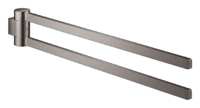 Produktbild von GROHE Handtuchhalter Selection 41063, 2-armig, schwenkbar, hard graphite