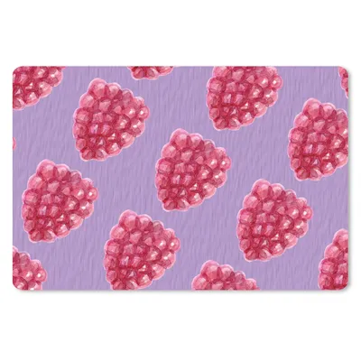 Produktbild von MuchoWow® Schreibtischunterlage Himbeere - Obst - Aquarell 60x40 cm - XXL Mauspad - Großes Mauspad