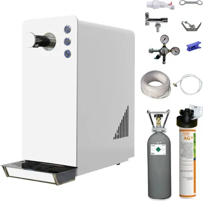 Produktbild von Tafelwasserzapfanlage Sprudelwassergerät BieTal® BT-15 SET weiss mit Filter