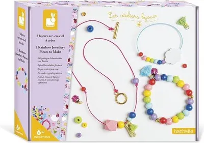 Produktbild von Kreativ-Set Schmuck basteln Regenbogen Holzperlen Armband