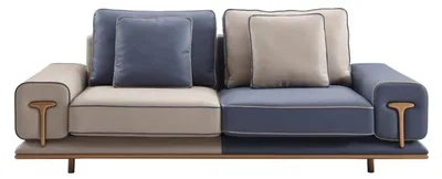 Produktbild von Luxus Wohnzimmer Sofa 3 Sitzer Polstersofa Textil Sitz Design Couch Modern