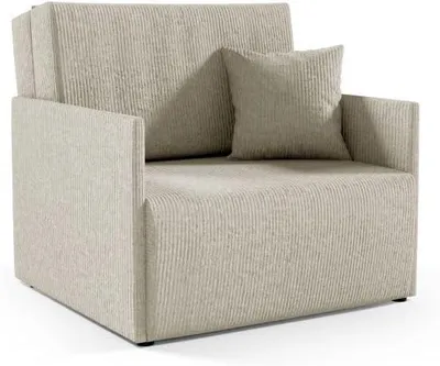 Produktbild von LIKMA Olita Schlafsofa 1-Sitzer mit Schlaffunktion 87 cm Beige Kord Stoff Anafi für Wohnzimmer