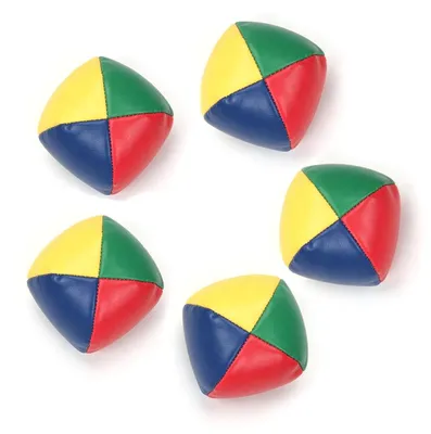 Productafbeelding van Jongleerballen set 5 stuks - Jongleerballen voor kinderen en volwassenen - Polyurethanleer - Binnen en buiten