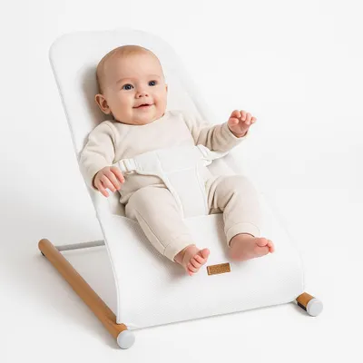 Produktbild von CHILDHOME Babywippe Evolux Naturfarben und Weiß