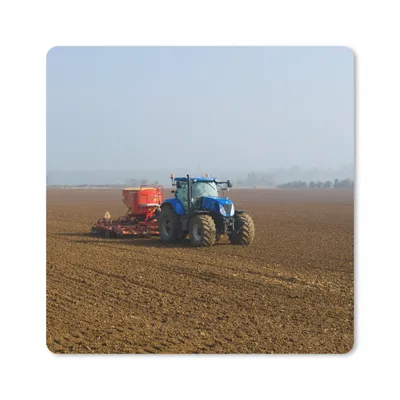 Produktbild von MuchoWow® Mauspad Mousepad Traktor - Blau - Nebel 30x30 cm - Mousepads - Maus Mat - Pad - Mausunterlage - Gaming