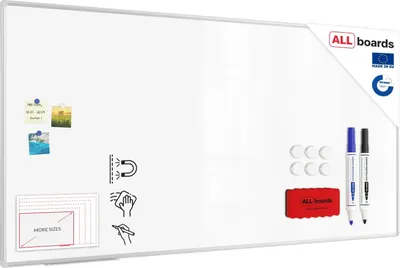 Immagine prodotto di Lavagna magnetica bianca cancellabile a secco (cornice in alluminio EXPO) 200x100cm
