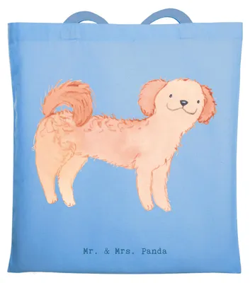 Produktbild von Mr. & Mrs. Panda festivaltasche Cavapoo Lebensretter - Sky Blue - Geschenk, Tote Bag, Shopping Tasche, Jutebeutel, Cavoodle, Baumwollbeutel, Laptoptasche