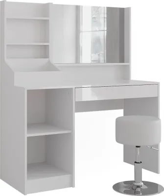 Produktbild von Schminktisch Vicco Sherry Weiß/Weiß Hochglanz 119.8 cm 4 Teile, Model 57584