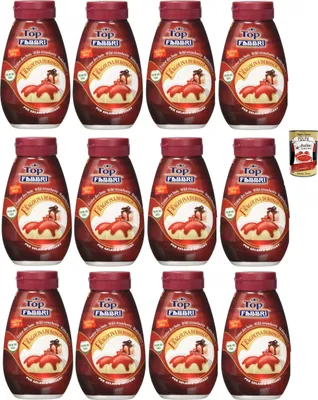 Produktbild von Fabbri Topping sauce Frutti di bosco, Beeren für Eis, Desserts und Kaffee 12x 225g Gluten-frei gebrauchsfertige Sauce + Italian Gourmet polpa 400g