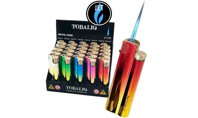 Produktbild von ALPHA Metal Jet Feuerzeug „Shiny Rainbow“, 25er Display