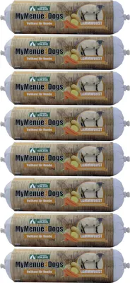 Produktbild von MyMenue4Dogs Hundefutter Lammwurst - 8x 800g
