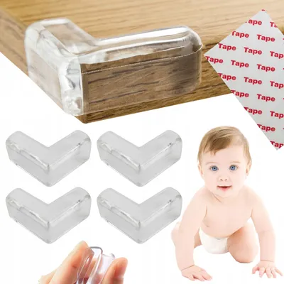 Produktbild von Tisch Eckenschoner Silikon Kantenschutz 4Er Set