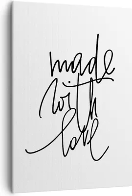 Produktbild von Bild auf Leinwand - Leinwandbild - Einteilig - Erstellt mit Liebe - 50x70cm - Wand Bild - Wanddeko - Wandbilder - Leinwanddruck - Wanddekoration - Leinwand bilder - Wandbild - PA50x70-4499