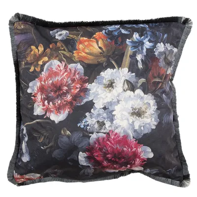 Produktbild von Clayre & Eef Dekokissen 45x45 cm Grün Synthetisch Blumen