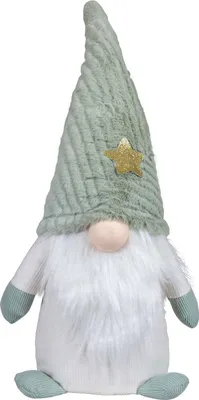Produktbild von Weihnachten Deko Figur Wichtel 30cm (57cm) groß sitzend grün weiß