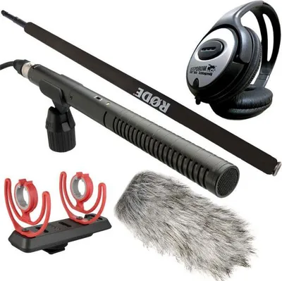 Produktbild von Rode NTG-2 - Deadcat - SM3R - Boompole und Kopfhörer