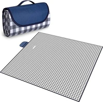 Produktbild von Picknickdecke, wasserdicht, 200x200 cm, isolierte Picknickdecke, große Picknickdecke, für den Außenbereich geeignet, waschbar, Stranddecke, sandabweisend, mit Tragegriff