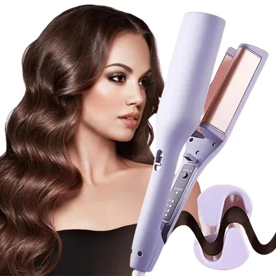 Obrázek produktu pro Kulma na vlasy vlny a lokny rychlé zahřátí regulace teploty keramický povrch styling objem lesk