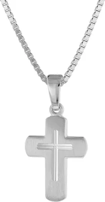Produktbild von trendor 48887 Kinder-Anhänger Kreuz mit Kette 925 Silber